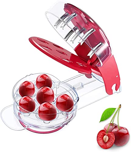 Snocciolatore Ciliegie, Cherry Pitter Estrattore, Cherry Pitter Professionale Di Ciliegie, Versatile, Rimuove Facilmente 6 Noccioli Contemporaneamente