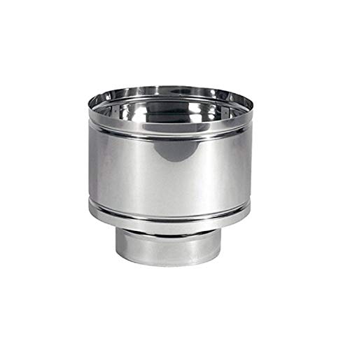 Fumaiolo A Botte 4 Venti Inox Base Tonda Innesto M Maschio (300Mm)