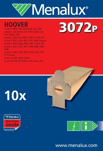 Menalux 900256161 3072P Sacchetti Per Scopa Hoover Acenta