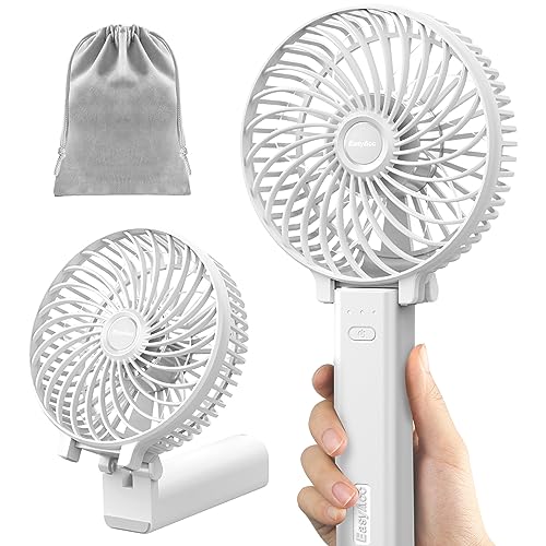 Easyacc Ventilatore Portatile 2024 Ventilatori Viaggi Usb [Potent/Un Arresto Chiave/Silenzioso/Facile Pulire] 23 Ore Ventilatore Batteria Pieghevole V