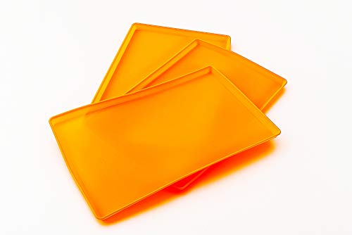 Tauro Essiccatori, 3 Vaschette Antiaderenti Silidrop Per Essiccatori Alimentari, In Platinum Silicone, Riutilizzabili. Prodotto 100% Made In Italy