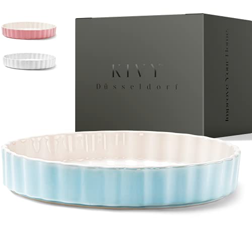 Kivy Teglia Forno [28 Cm] | Teglia Da Forno In Ceramica Antiaderente | Stampo Per Dolci In Ceramica Blu | Stampo Per Torte | Stampo Per Quiche | Stamp