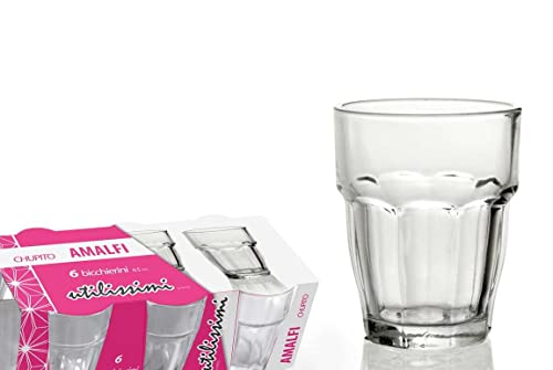 Gicos Import Export Srl Set 6 Bicchieri Bicchierini In Vetro Trasparente 65 Ml Chupiti Digestivo Linea Amalfi Joz-787645