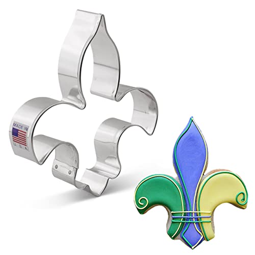 Formina Per Biscotti Stampo A Forma Di Fleur De Lis 12,1 Cm, Prodotto Negli Stati Uniti Da Ann Clark