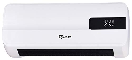 Termozeta Termoventilatore Murale Ceramico, 2000W, Display, Telecomando, Timer