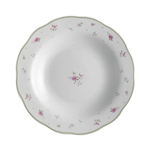 Brandani 53410 Set Tavola 18 Pezzi Nonna Rosa Porcellana 6 Piani 6 Fondi 6 Dessert