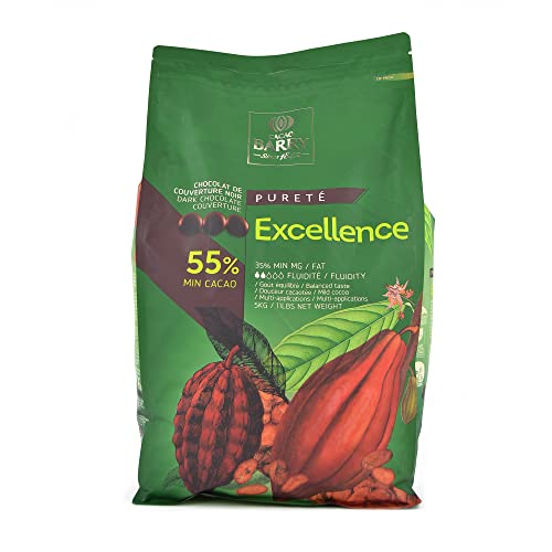Kg 5 Cioccolato Fondente Excellence Cacao Barry Pur Noir Pastiglie Kakao Cocoa