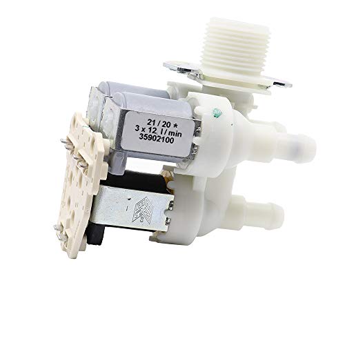 Marel Shop® - Elettrovalvola Valvola Carico Acqua 3 Vie 90° Per Lavatrice Compatibile Con Miele Per Modelli: W961 - W842 - W985 - W151 - Wt1500 - Wt94