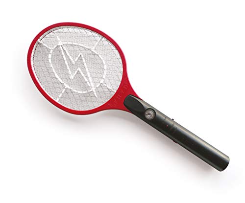 Poly Pool - Pp1615 Racchetta Zanzare Elettrica A Tripla Rete - Racchetta Fulmina Insetti Con Interruttore A 3 Posizioni - Racchetta Con Luce Per Mosch
