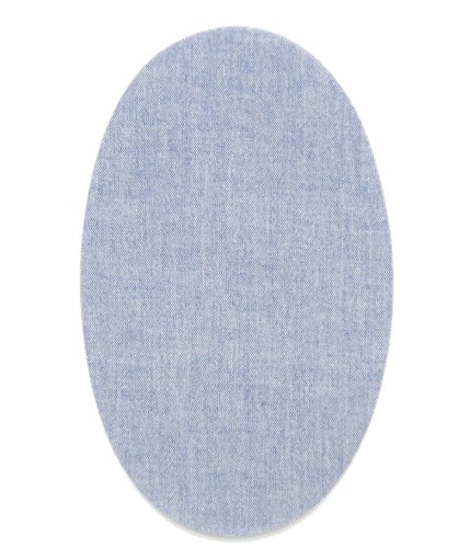 6 Toppe Termoadesive In Denim Chiaro. Gomitiere Per Proteggere I Vestiti E Riparare Pantaloni, Giacche, Maglioni, Camicie. 16 X 10 Cm. Rt21C