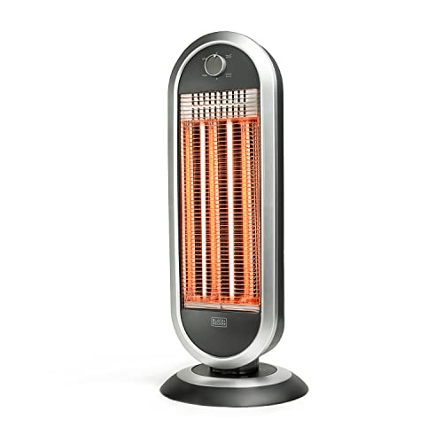 Black+Decker Black + Decker Bxcsh900E - Radiatore Elettrico In Carbonio 900W, 2 Potenze Di Riscaldamento, Superficie Fino A 10M2, Sistema Di Sicurezza