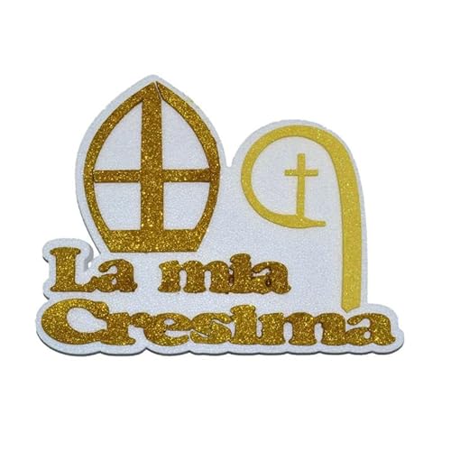 Scritta La Mia Cresima In Polistirolo - Decorazione Per Cerimonia -Centro Tavola 40X30 Cm