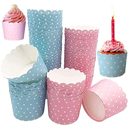 Dilightnews 100 Pezzi Pirottini Carta, Pirottini Per Cupcake, Per Muffin Cupcake Torte Dolce Forno Decorazione Baking Cup Matrimoni Compleanni Feste (