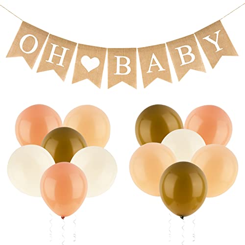 Set 13 Pz Striscione Baby Shower Festoni Palloncini Feste Banner Oh Baby Decorazione Baby Shower Nascita Festa Gender Reveal Compleanno Bambini Orname