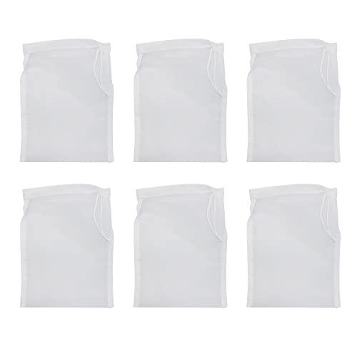 Umchu 6 Pezzi 200 Mesh Tessuto Filtrante In Nylon,Panno Filtrante A Maglia Fine,Per Latte Di Noci, Succo Di Frutta, Latte Di Soia, Caffè, Succo Di Ver