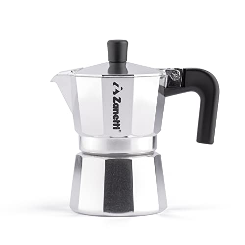 Zanetti, Mama Caffettiera Moka In Alluminio, Macchinetta Caffè 3 Tazze, Moka Espresso Con Sistema Anti Goccia, Guarnizione In Silicone, Manico Ergonom