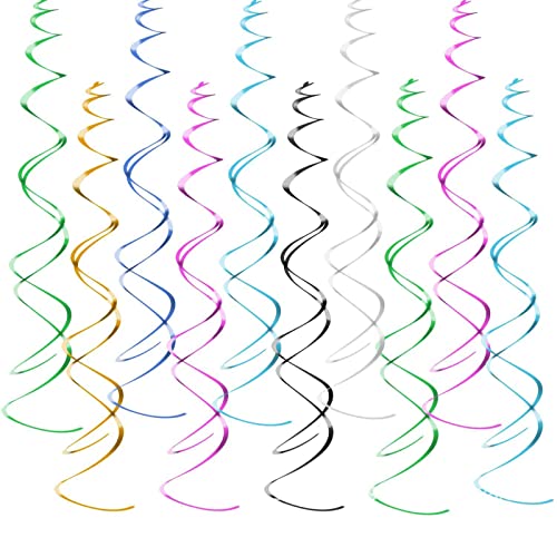 Bztzhm 60 Pezzi Decorazioni Pendenti A Spirale, Filanti A Spirale, Festoni A Spirale, Decorazioni A Spirale, Ornamenti Spirali Pendenti Spirale, Per N