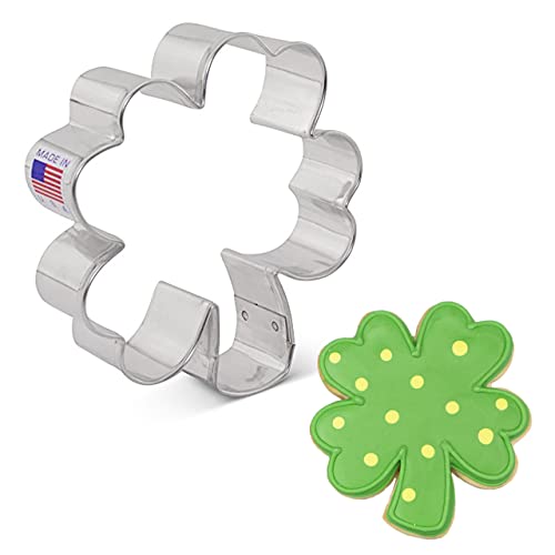 Formina Per Biscotti Stampo A Forma Di Fortunata Foglia Del Festa Di San Patrizio 9,5 Cm, Prodotto Negli Stati Uniti Da Ann Clark