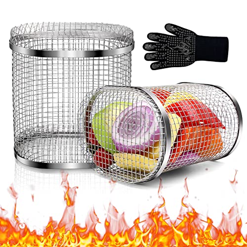 Cestello Per Griglia Barbecue Cestello Per Griglia Rotante Barbecue Grande In Acciaio Inox Cestino Da Barbecue Verdure Barbecue Accessori Cestello Gri