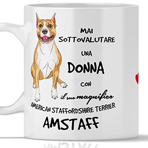 Tazza Amstaff - Regalo Per Donna, Razza American Staffordshire Terrier