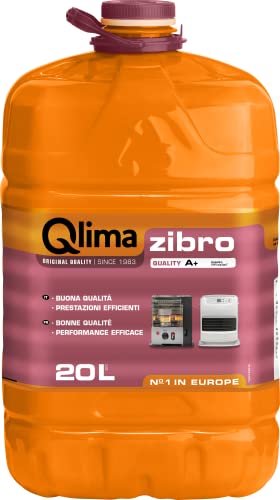 Qlima Combustibile Liquido Per Stufe Zibro - 20 Litri - Qualità A+ - In Tanica Riciclabile Pet, Programma Fedeltà,Arancione