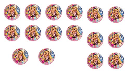 Almacenesadan 1089; Confezione Da 16 Piatti In Cartone Disney Principesse; Rapunzel; Ideale Per Feste E Compleanni. Dimensioni 23 Cm