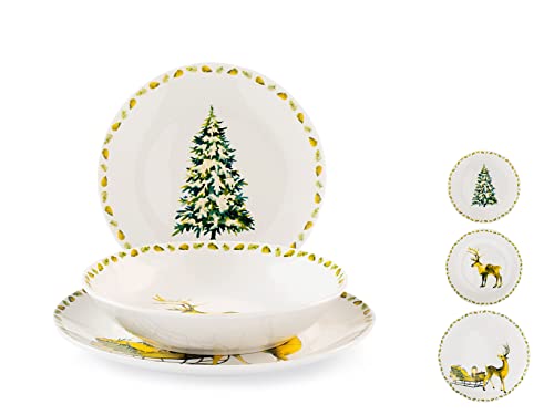 Home Lapponia Servizio Tavola Coupe 18 Pezzi, Porcellana