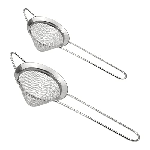 Dxling 2 Pezzi Colino Da Cocktail Colino Da Cocktail In Acciaio Inossidabile 2 Dimensioni Colino Rete Scolapasta Setaccio A Maglia Fine Colino Con Mag