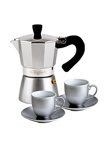 Tognana Caffettiera 5 Pezzi My Coffee Silver 2 Tz Argento
