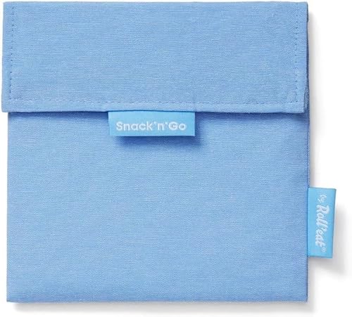 Roll’Eat - Snack'N'Go Nature | Porta Merenda Porta Sandwich Riutilizzabile Ed Ecologico Senza Bpa, Azzurro