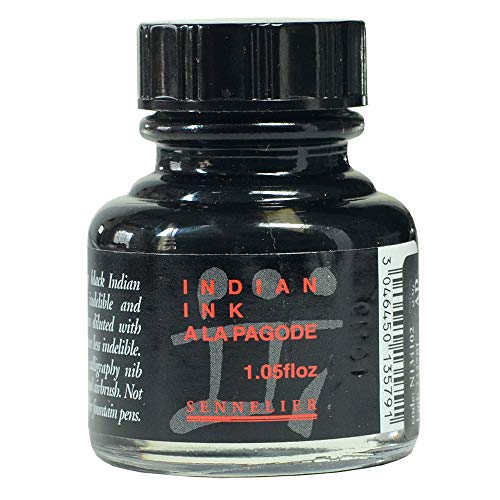 Sennelier Indian Ink Ala Pagode Nero 30Ml