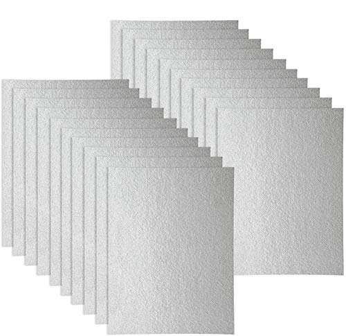 20 Pezzi Universale Foglio Mica Per Forno A Microonde15X12Cm,Mica Piastre A Microonde Foglio Protezione Per Forno A Microonde In Mica,Grigio