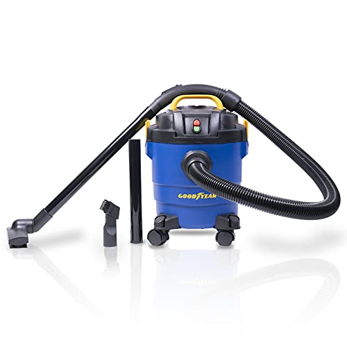Goodyear Gy10Vca, Aspiratore Secco Umido (1000 W, 10 L, Con 1 Raccolta Dello Sporco Schiuma, Sacchetto Filtro, Ugello Combinato, Bocchetta Per Fughe),