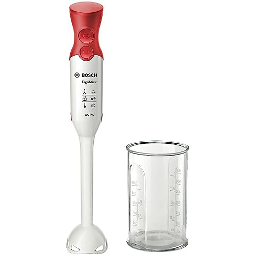 Bosch Elettrodomestici Msm64010 Ergommixx Mixer A Immersione, 450 W, 1 Liter, 50 Decibel, Plastica, Bianco