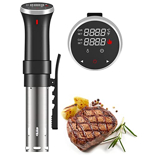 Fityou Sous Vide 1100W Slow Cooker Circolatore Termico Temperatura Controllata E Timer Immersione Per Cottura A Bassa Temperatura Con Ricettario, Nero