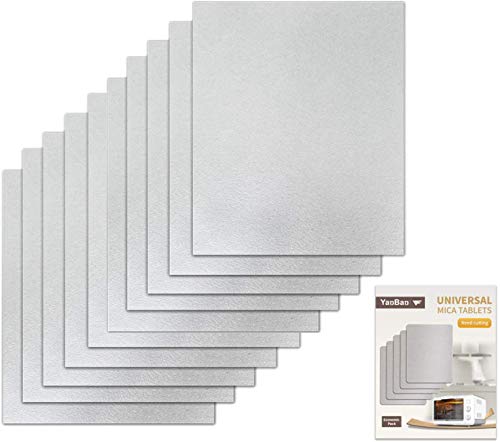 Yanban 10 Pezzi Sostituzione Waveguide Cover Mica Piatti Piatti Forno A Microonde Parte Di Riparazione Per Elettrodomestici, 150 X 120 Mm