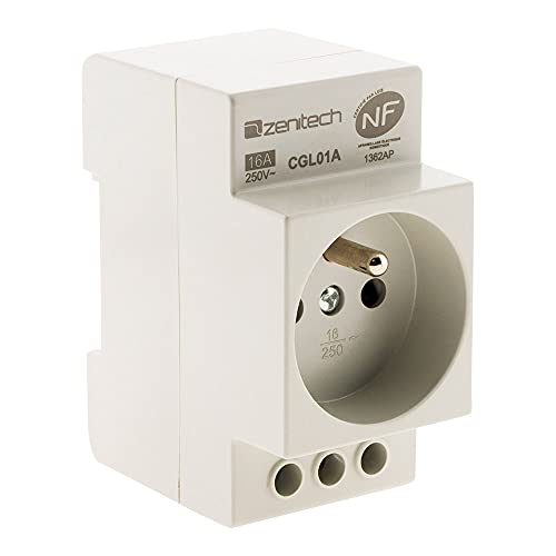 Zenitech Prise Modulaire 2 Pôle + Terre 16A