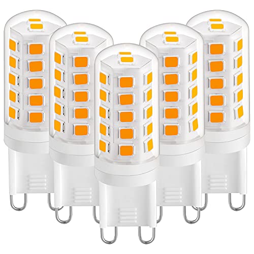 Lampadina Led G9 3W Bianco Caldo 2700K, Lampadine Led G9 420Lm, Equivalente A Lampadina Alogena 28W 40W, Lampadine Led G9 Mais Per Lampada Da Tavolo,