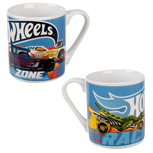 Hot Wheels Tazza Per Bambini - Race Zone Tazza Per Bambini In Porcellana Blu 230 Ml