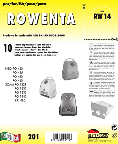 Rw 14-10 Sacchi Carta Per Rowenta