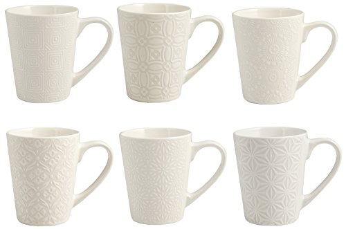 H&H Set 6 Mug Silhuette In Stoneware Cc 300