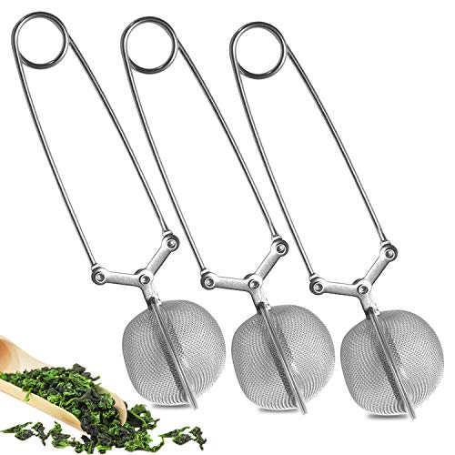 Infusore Tè, Colino Tisane, Acciaio Inox, Pinze Filtro, Scolapasta Adatti Per Ogni Tè Sfuso, Foglie Di Tè (3Pcs Ball Tea Strainer)