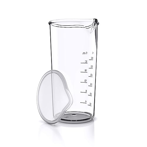 Arendo – Bicchiere Per Mixer Ad Immersione Da 600 Ml – Ideale Per Frullatore A Mano - Misuratore Con Tappo – Bicchiere Per Frullati In Copolimero San