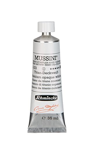 Schmincke Mussini Oils Titanium Opaque White 35Ml Tube Series 1