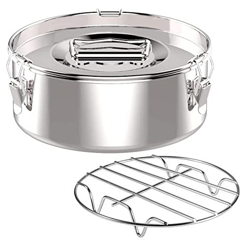 Hausdec Flan Pan Stampo Multifunzionale Oastry Stampi Stampo Flan Con Coperchio - Flan Maker Per Vaso Da 6 Quarti