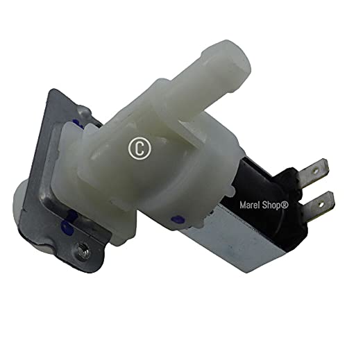 Marel Shop® - Elettrovalvola Acqua Per Lavatrice Lavastoviglie Compatibile Con Rex Candy Hotpoint Ariston Gruppo Bosch 1 Via 180° 12 Mm