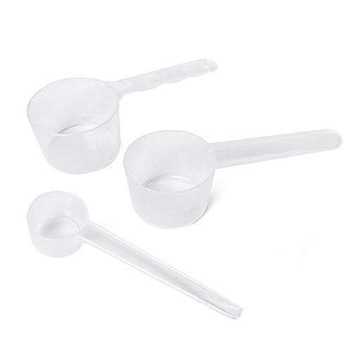 3 Cucchiai Dosatori, Misurino Da 50 Ml, 40 Ml, Misurino Da 5 G, Misurino In Plastica, Misurino Piccolo, Cucchiaio Da Scala Trasparente, Strumento Quan
