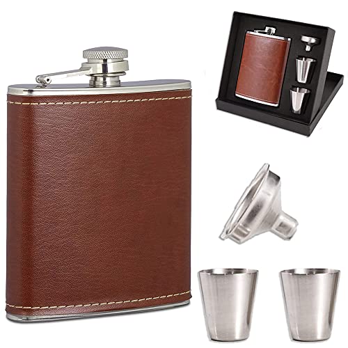 Fiaschette Acciaio Inox, Bottiglia Liquore Acciaio Inossidabile 8Oz, Fiaschetta Portatile Metallo, Fiaschetta Alcol Fiaschetta Tascabile Con Tappo A V