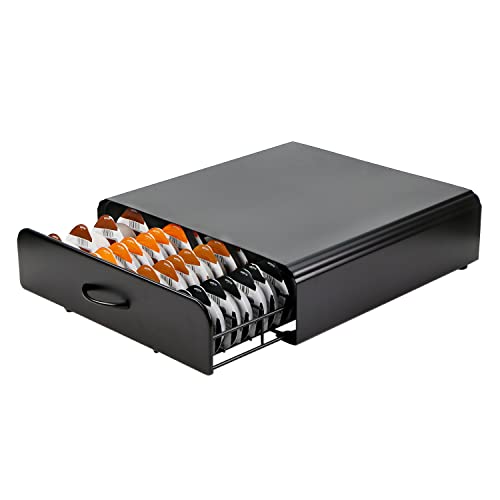 Exzact Cassetti Per Capsule Compatibile Con Tassimo (64 Pezzi)- Cassetto Di Stoccaggio 2-In-1 Per Macchina Tassimo Capacità 64 Cialde - Cassettiera A 