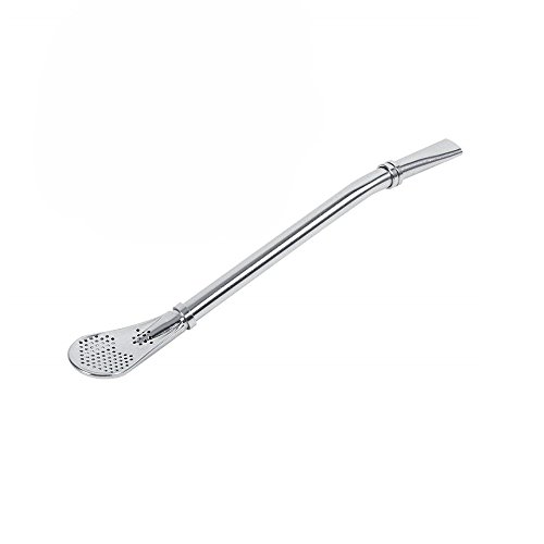 Acciaio Inossidabile Affidabile Yerba Mate Tea Gourd Bombilla Cannuccia Filtered Spoon Filter Stirrer Silver